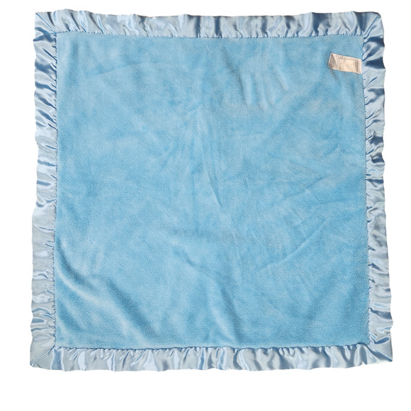 Sutton & Sons Baby Blanket Blue Gray Crib Nursery Lion Boy Sensory Bumpy Satin - Picture 3 of 8